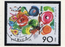 Schweiz Briefmarken Mi. 1380 Gemälde von Tinguely 1988 gestempelt (CH270)