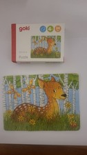 Holzpuzzle, Goki, Reh, Ab 4 Jahren, 24 Teile