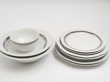 Hochwertiges Geschirr Essservice Mitterteich Bavaria Porzellan Silberrand Vintag