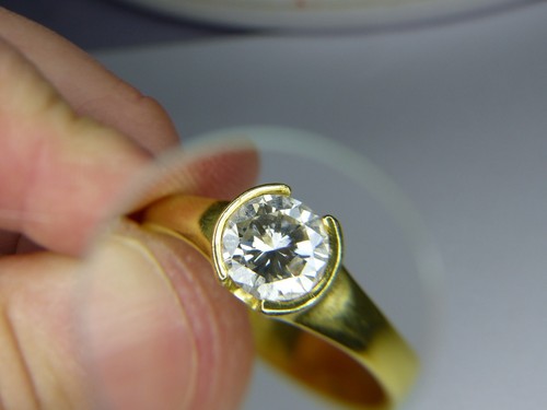 Solitär diamantring 407ct - diamantring, 1,407ct