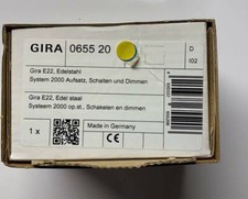 Gira E22 System 2000 Aufsatz Schalten + Dimmen Edelstahl | 065520 
