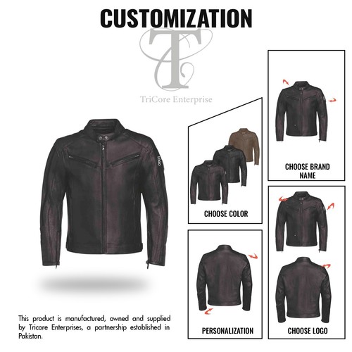 Men leather motorcycle - men’s,