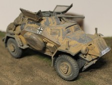 Maßstab 1:35  Tamiya SdKfz 222 DAK 4rad  offen  gebaut und gealtert Nr 1