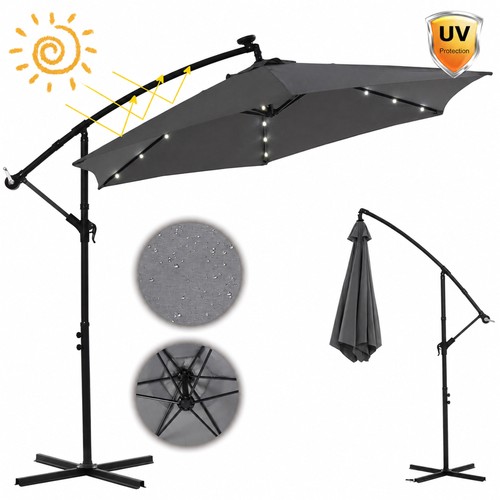 Sonnenschirm grau kurbelschirm - grau,
