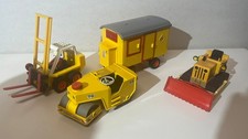 Playmobil Konvolut Baustelle alt Gabelstapler, Raupe, Walze 7242,3506,3533,3757