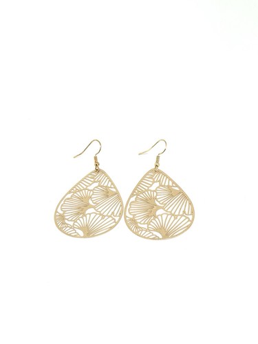 Tropfen ohrringe gingko - ohrringe, blatt