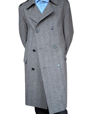 HUGO BOSS | Mantel | Gr. 54 | Zweireiher | Doppelreiher | 80% Schurwolle | Grau