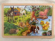 goki Holzpuzzle * 24 Teile * Tiere * wie neu * empfohlen ab 3 Jahre