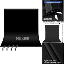 Fotohintergrund Schwarz 3x6m