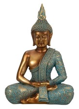 Buddha Figur 25cm türkis gold