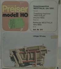 Preiser H0  Bausatz Dreschmaschine WESTFALIA um 1950, in der OVP /  bitte lesen