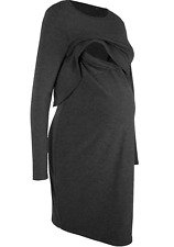 Damen Umstands Kleid grau