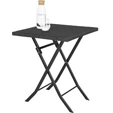 Tisch Klapptisch Rattan Balkontisch schwarz B-Ware