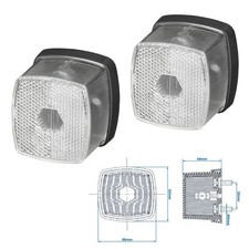 2 x Positionsleuchte 12V Weiß