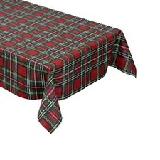 Wachstuch Tischdecke rot grün kariert Karo Schottland B5073-01 eckig rund oval