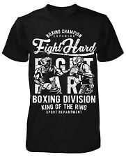 Fight Hard T-Shirt MMA Muay Thai Boxer Gym Kickboxen Movie Grappling Fight Top