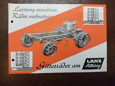 Original Lanz Verkaufsprospekt Alldog Geräteträger - Gitterräder - Prospekt
