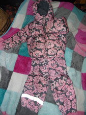 H&M Schneeanzug Skianzug Ski Set 2tl.Mädchen mit Blummen Gr.98 -104 Neuw.