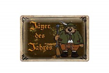 mrdeco Metall Schild 20x30cm Jagd Jäger des Jahres Abenteuer Deko Blechschild