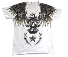 BLACK Weißes  Herren T-Shirt