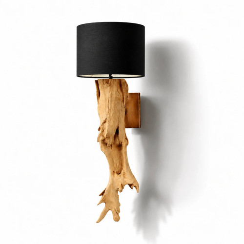 Teakholz wand lampe - teakholz,