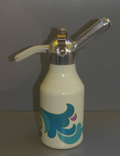 Kayser Sahnespender Sahnesprüher Profi Vintage Muster blau lila wie NEU