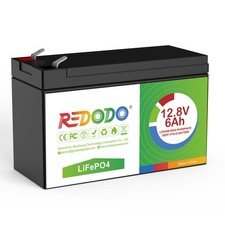 Redodo 12V 6Ah LiFePO4 Akku Lithium Batterie für Solaranlage Spielzeugautos