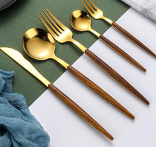 Besteck set pers braun gold - set,