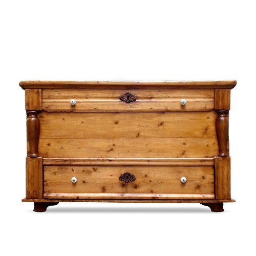 Truhe antik mit lade naturholz - lade,
