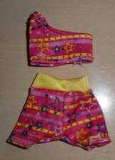 Für Barbie Bikini pink-gelb