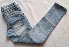 Dopodopo Mädchen 5 Pocket Jeans Gr.128 Denim Stretch hell-blau Waschung GUT