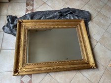 Großer Barock-Spiegel in Antikgold, handbemalt – 122 × 91 cm