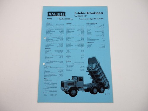 Prospekt kaelble kdv32 e8t - kaelble,