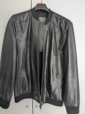 Muubaa Lammas Bomberjacke Lederjacke Gr. XL 52 schwarz Neu
