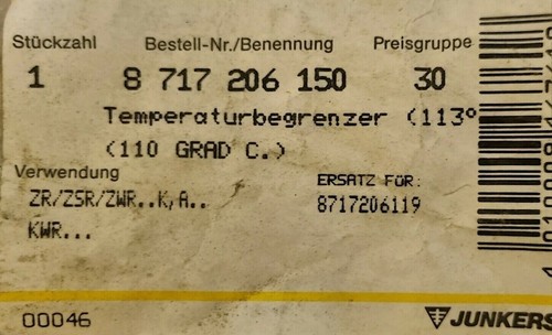 Junkers temperaturbegrenzer - junkers,