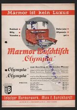 LEIPZIG, Prospekt um 1935, Marmor-Werk Max E. Burckhardt, Waschtisch "Olympia"