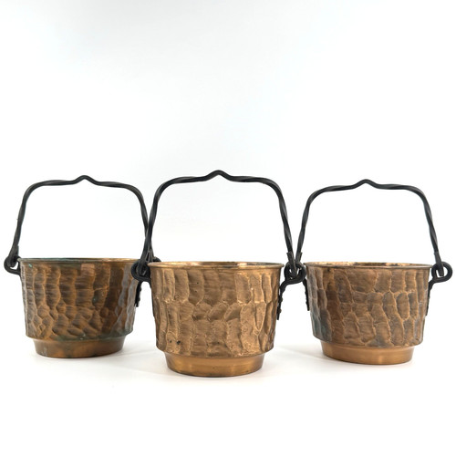 Kupfer blumentopf 3er - set, |