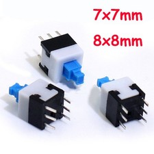 7x7mm/8x8mm Mikro Schalter Taster Rastend Momentan 6-Polig Druckschalter On/Off