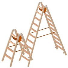 Layher Holzstehleiter mit Stufen 1020 Stufenleiter Leiter beidseitig TRBS 2121-2