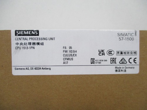 Siemens simatic 1500 - s7-1500, cpu