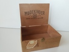 Zigarrenkiste Holz Modekinder Prima Sandblatt QUALITÄT, Schutzmarke DRGM Werbung
