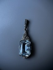 Aquamarin anhänger silber - anhänger, 835