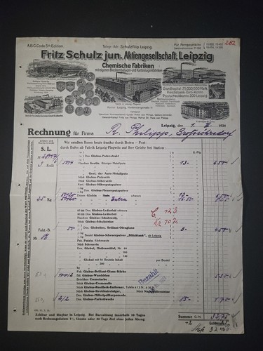 Rechnung leipzig fritz - -,