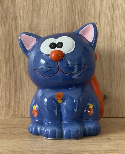 Deko spardose katze cat blau - katze,