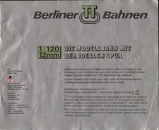 Katalog BERLINER TT BAHNEN 1:120 12mm der Ideale Spur 1984 ?   D RUS bb