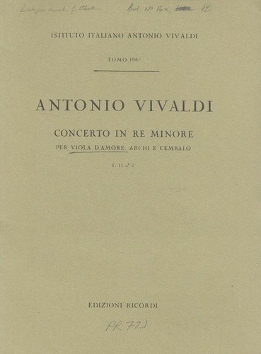 Concerto minore per - in,