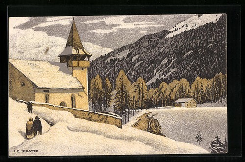 Künstler ernst e - künstler-ak,