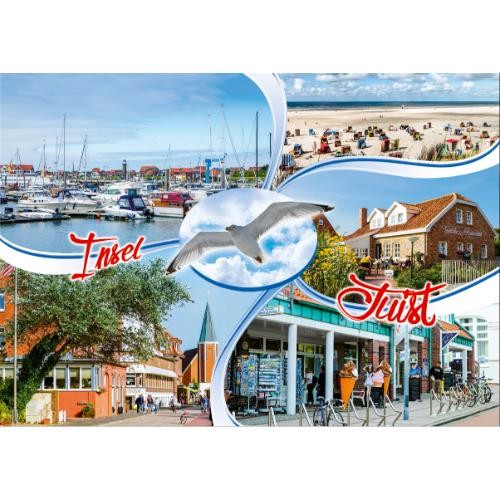 Insel juist postkarte - insel,