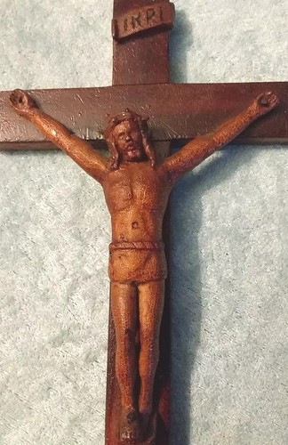Antikes kruzifix holz - antikes, kreuz