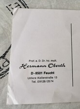 Autogramm Hermann Oberth